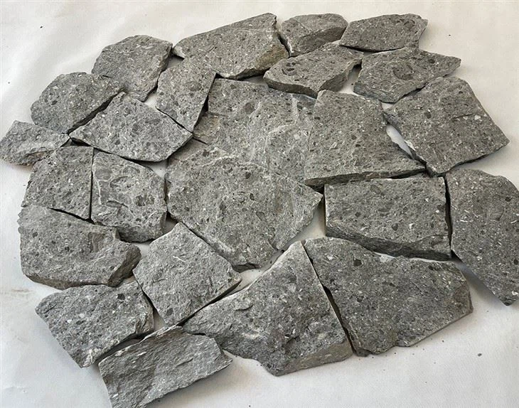 Black Loose Stone Cladding Irrgular Shape Facade Stone JRSR-052