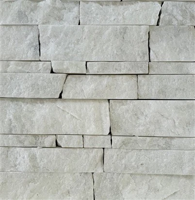 Фасад із природного сипучого каменю білого кольору JRSL-043